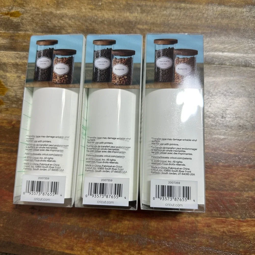Cricut Joy Smart Label Writable Vinyl Permanent White 5.5 x 48 Lot of 3 2007359